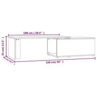 Salontafel 150x50x35 cm bewerkt hout sonoma eikenkleurig - thumbnail