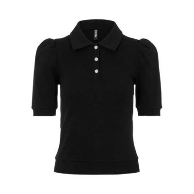 PIECES top met biologisch katoen zwart PIECES top met biologisch katoen zwart