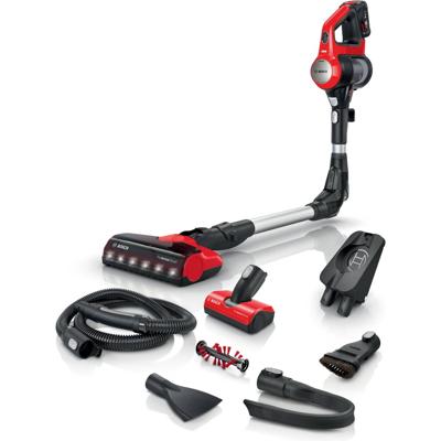 Bosch BCS711PET steelstofzuiger & elektrische bezem Batterij/Accu Droog Zakloos 0,3 l Zwart, Rood 3 Ah