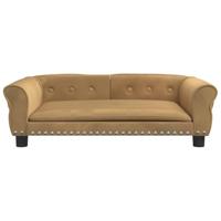 Hondenmand 95x55x30 cm fluweel bruin - thumbnail