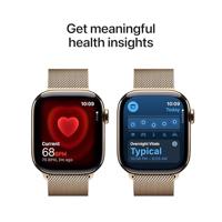 Apple Watch Series 11 GPS + Cellular - 42 mm - Gouden titanium kast - Gouden Milanese Loop-band - thumbnail