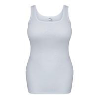 Singlet hemd dames - Katoen - Carola - onderhemd - Zonder zijnaden - hemdjes dames Brede bandjes - wit - thumbnail