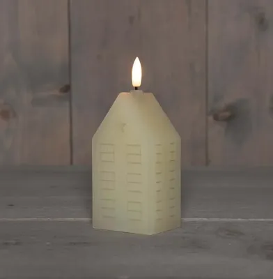 Anna&apos;s Collection LED kaars 3d flame huis 5x6x15cm ivoor 1 stuks