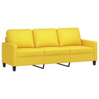 2-delige Loungeset met kussens stof lichtgeel - thumbnail