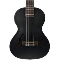 Kala Jazz Tenor Ukulele Metallic Black met soft-case - thumbnail