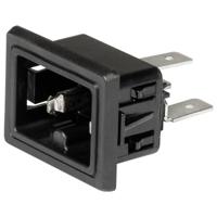 Schurter 3-142-770 Apparaatstekker (koud) Bus, recht Totaal aantal polen: 3 10 mA Zwart 1 stuk(s) - thumbnail