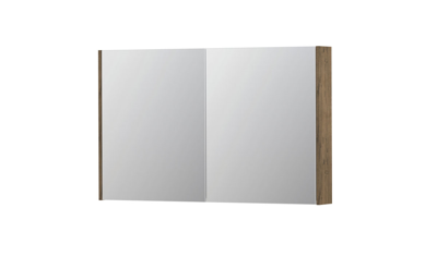 INK SPK2 Spiegelkast - 120x14x74cm - 2 deuren - dubbelzijdige Spiegel - schakelaar en stopcontact - MFC Naturel eiken 1105360 INK SPK2 Spiegelkast - 120x14x74cm - 2 deuren - dubbelzijdige Spiegel - schakelaar en stopcontact - MFC Naturel eiken 1105360