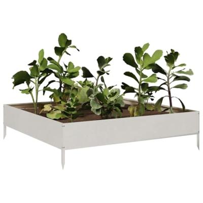 VidaXL Plantenbak verhoogd 100x100x26 cm roestvrijstaal VidaXL Plantenbak verhoogd 100x100x26 cm roestvrijstaal