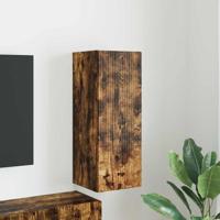 TV Wandkast Gerookt eiken 30 x 31 x 80 cm Bewerkt hout - thumbnail