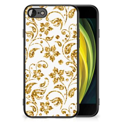 iPhone SE 2022 | SE 2020 | 7/8 Bloemen Hoesje Gouden Bloemen