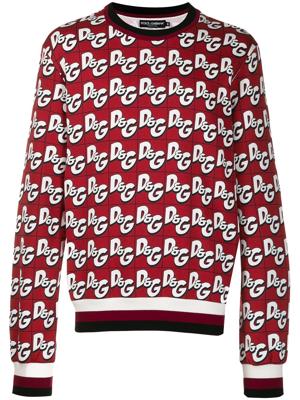 Dolce & Gabbana logo print sweatshirt - Red