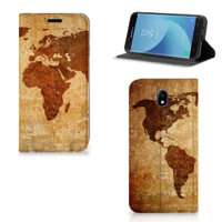 Samsung Galaxy J7 2017 | J7 Pro Book Cover Wereldkaart - thumbnail