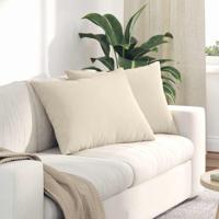VidaXL Sofa kussens 2 stuks beige 70 x 50 cm stof - thumbnail