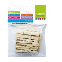 Vaessen Creative • wasknijpers hout 4,8cm 12pcs naturel - thumbnail