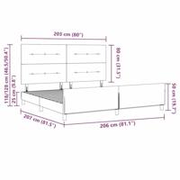 Bedframe fluweel donkergrijs 200x200 cm - thumbnail