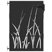 Tuinpoort met slot Zwart 85 x 125 cm Poedergecoat staal - thumbnail