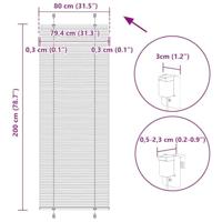Pliss rolgordijn 80x200 cm stofbreedte 79,4 cm polyester wit - thumbnail
