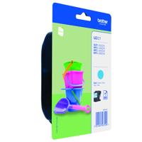 Compatibele inktcartridge Brother LC221CBP Cyaan - thumbnail