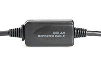 DIGITUS Actieve USB 2.0 verlengkabel - Repeater kabel - USB A male naar USB A female - 20 m - 480 Mbit/s - Plug & Play - Voeding via USB - Zwart - thumbnail