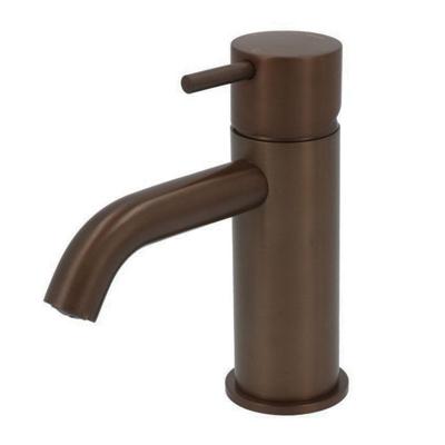 Hotbath Cobber lage wastafelmengkraan met gebogen uitloop zonder waste verouderd messing CB003CAB