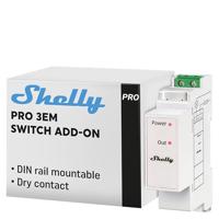 Shelly Shelly Pro 3EM Switch Add-on Elektriciteitsmeter Bluetooth, WiFi - thumbnail