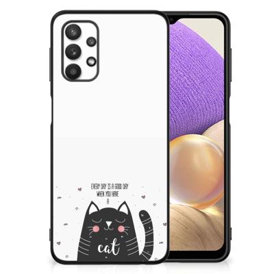 Samsung Galaxy A32 5G Hoesje Cat Good Day
