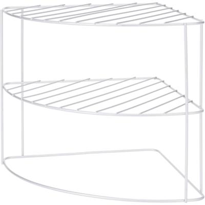 Keukenhoekrek metaal 23x23x21cm grijs