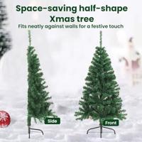 VidaXL Kunstmatig voorverlicht kerstboom met 150 led groen 150 cm pvc - thumbnail