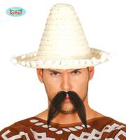 Mexicaanse sombrero naturel 33cm - thumbnail