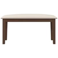 Bank 90 cm massief hout rubber bruin - thumbnail