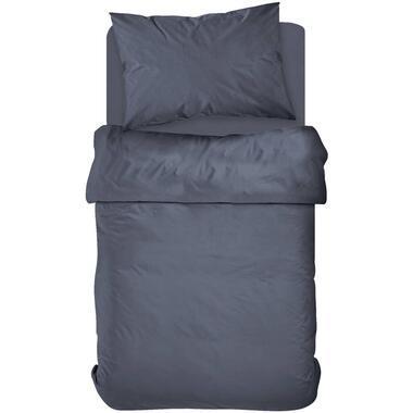 Dekbedovertrek Jan - donkerblauw - 140x200/220 cm - Leen Bakker
