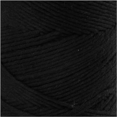 Creativ Company Macramé koord, l: 198 m, d 2 mm, zwart, 330 gr/ 1 rol