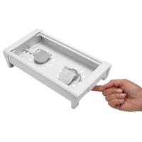 Brabantia schotelwarmer met 2 kaarsjes wit / grijs rooster - thumbnail