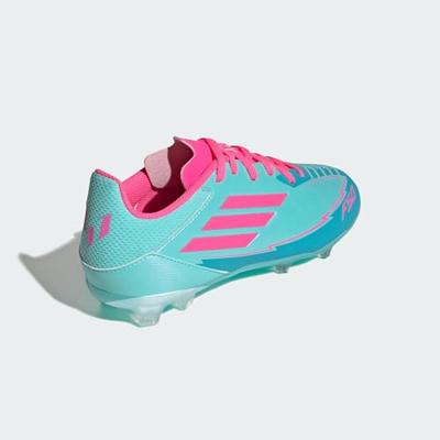 adidas F50 Messi League Gras / Kunstgras Voetbalschoenen (MG) Kids Turquoise Roze