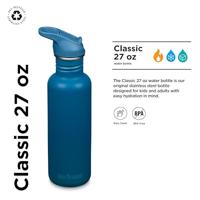 Klean Kanteen Classic 800ml/27oz + Flip/Sportdop Drinkfles Corsair 800ml - thumbnail