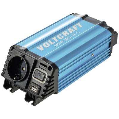 VOLTCRAFT MSW 300-12-G Omvormer 300 W 12 V/DC - 230 V/AC Gemodificeerde sinusvorm VOLTCRAFT MSW 300-12-G Omvormer 300 W 12 V/DC - 230 V/AC Gemodificeerde sinusvorm