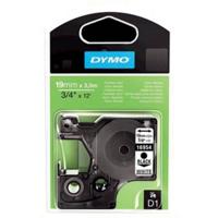 Dymo D1 flexibele nylontape 19 mm, zwart op wit - thumbnail