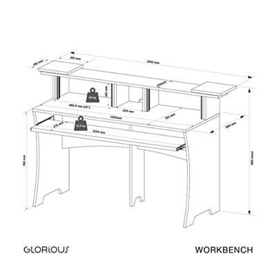 Glorious Workbench White studio-workstation