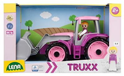 Lena tractor Truxx meisjes 37 x 17 cm roze/grijs 2 delig