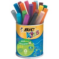 Bic Kids Viltstift Visacolor XL Ecolutions 18 stiften in een metalen pot - thumbnail