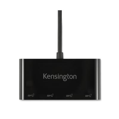 Kensington K33616WW K33616WW USB-hub 4 poorten USB-A USB 3.1 Gen2 10 GBit/s Met USB-C stekker Zwart