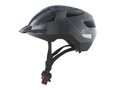 CRIVIT Kinder fietshelm met achterlicht (Grijs)