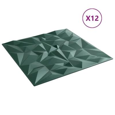 12 st Wandpanelen amethist 3 m 50x50 cm XPS groen 12 st Wandpanelen amethist 3 m 50x50 cm XPS groen