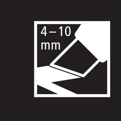 STABILO free acrylmarker T800 Seaside, schuine punt, 4-10 mm, geassorteerde kleuren, pak van 5 stuks