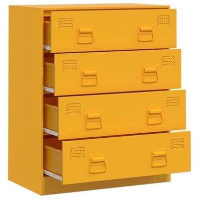 Dressoir 67x39x83 cm staal mosterdgeel Dressoir 67x39x83 cm staal mosterdgeel