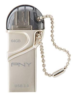 PNY Duo-link OTG USB flash drive 64 GB USB Type-A / Micro-USB 3.2 Gen 1 (3.1 Gen 1) Zilver