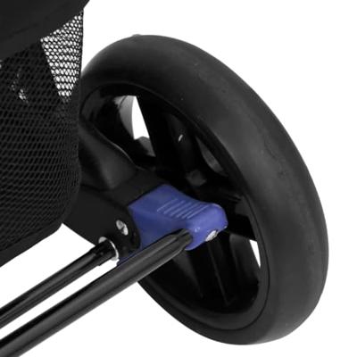 VidaXL Tweelingkinderwagen staal marineblauw VidaXL Tweelingkinderwagen staal marineblauw