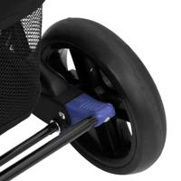 VidaXL Tweelingkinderwagen staal marineblauw - thumbnail