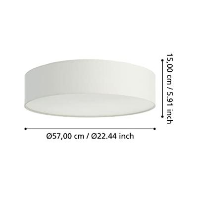 EGLO connect.z Romao-Z Smart Plafondlamp - Ø 57 cm - Wit - RGB