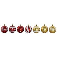 Kerstballen Home ESPRIT Rood Gouden PVC 25 x 6 x 25 cm (16 Onderdelen) - thumbnail